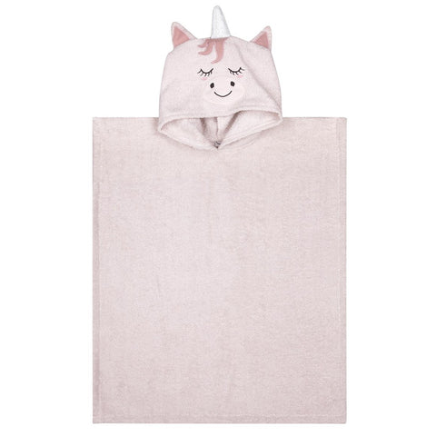 Poncho Towel | Unicorn | Pink | % 100 Cotton | OEKO-TEX® Standard