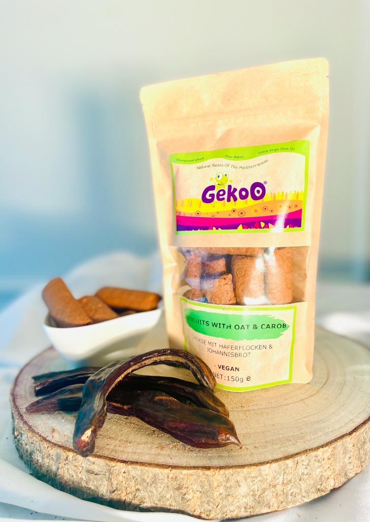 Gekoo Organic Baby Biscuits with Oat&Carob-Vegan
