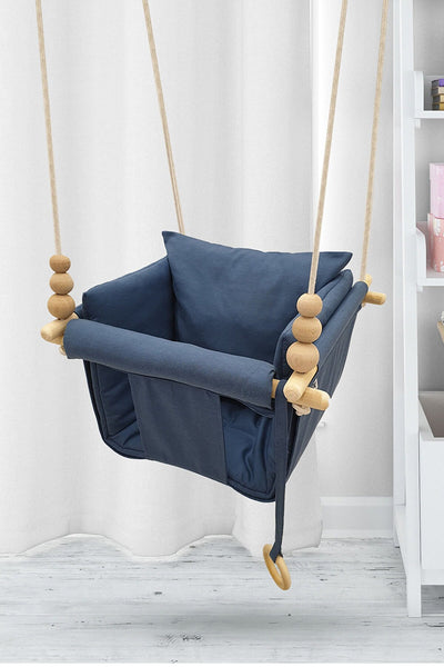 Astariaart Dream Swing | Gray | 6 Months - 5 Years | Water Resistant Fabric | Spruce Body