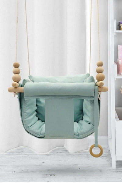 Astariaart Dream Swing | Mint Blue | 6 Months - 5 Years | Water Resistant Fabric | Spruce Body